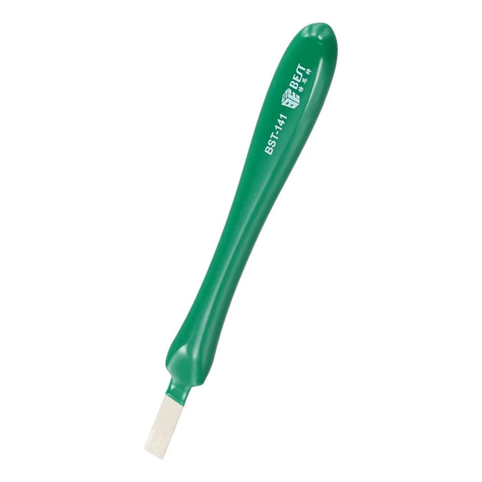 BEST BST-141 Non-Magnetic Metal Scraper Pry Tool with Rubber Handle for Adhesive Removal  /  Tin Scraping - 1