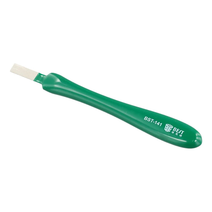 BEST BST-141 Non-Magnetic Metal Scraper Pry Tool with Rubber Handle for Adhesive Removal  /  Tin Scraping - 2