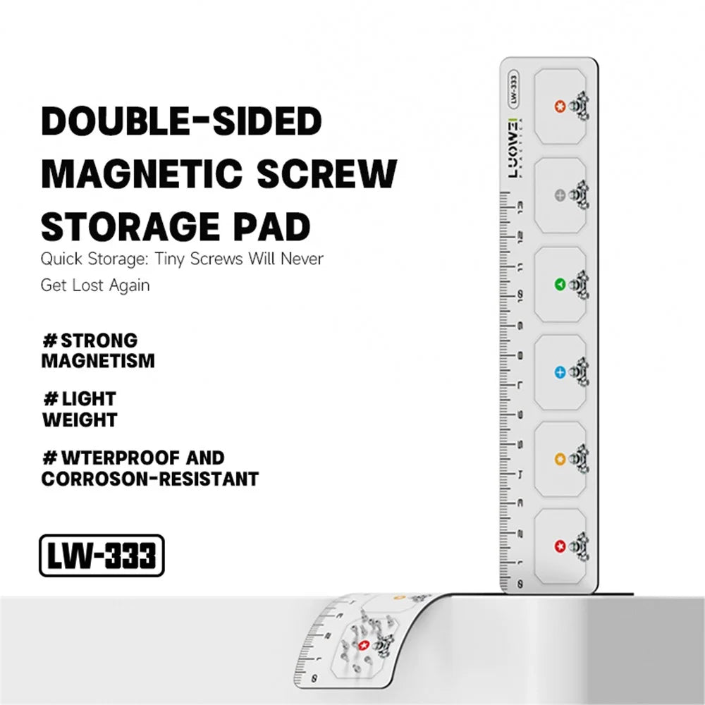LUOWEI LW-333 Double-Sided Magnetic Screw Organizer Mat For Small Parts Storage - 2