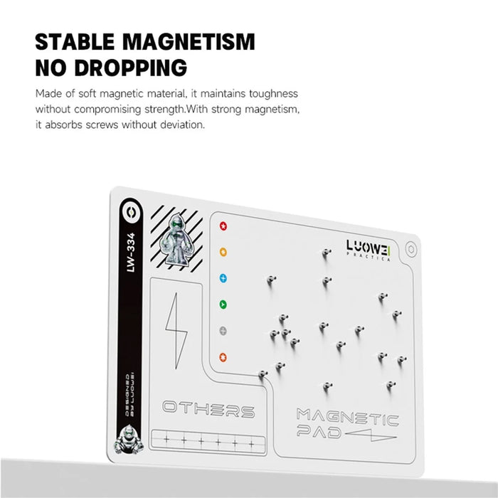 LUOWEI LW-334 Magnetic Screwdriver Mat Double Sided Screw Organizer Tool Sorting Pad Waterproof - 5