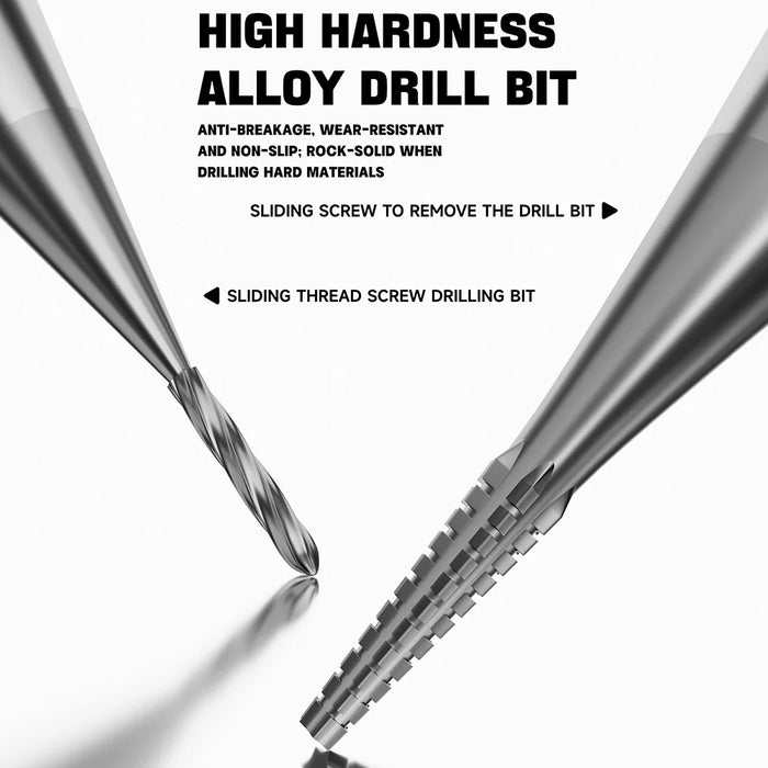 LUOWEI LW-331 2Pcs / Set High Hardness Non Magnetic Slip Tooth Drill Bit Set for Sliding Screw Quick Removal - 4