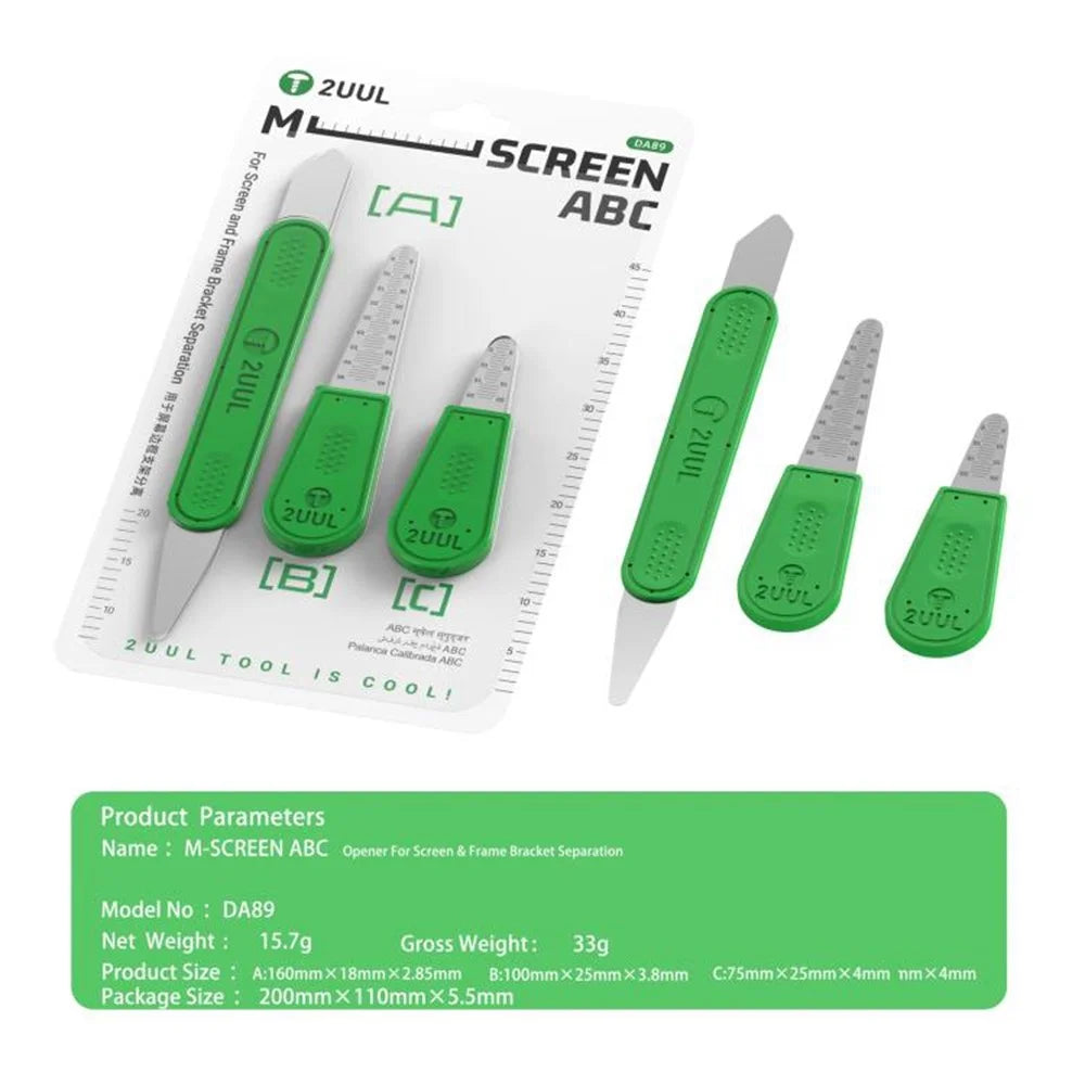 2UUL DA89 Disassembly Pry Tool Kit ABC Set Repair Opening Tools Flexible Durable Non-Slip Grip for Electronics - 5