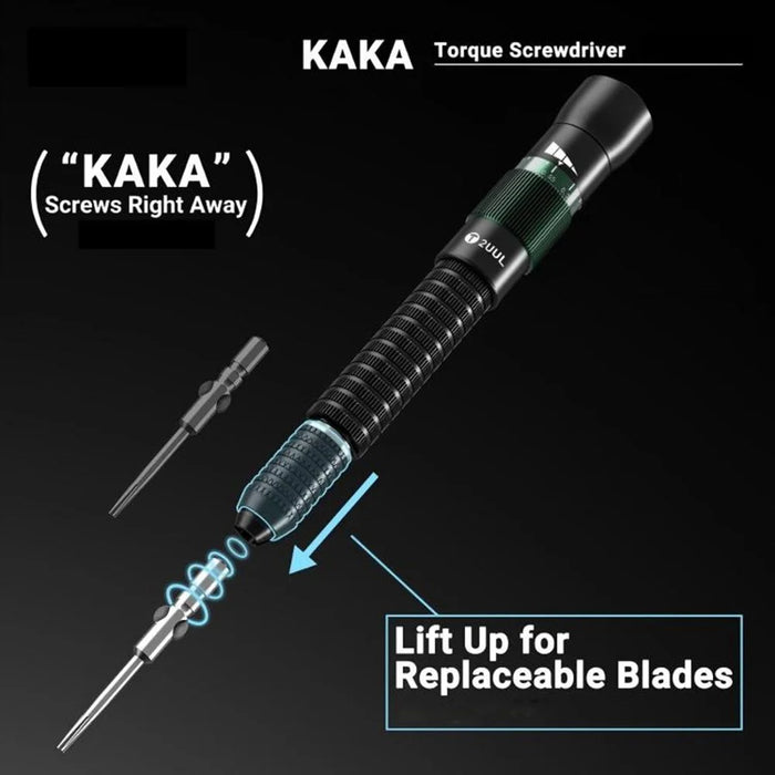 2UUL KAKA Adjustable Torque Magnetic Screwdriver Precision Tool with Anti Slip Handle - Pentagon 0.8 - 3