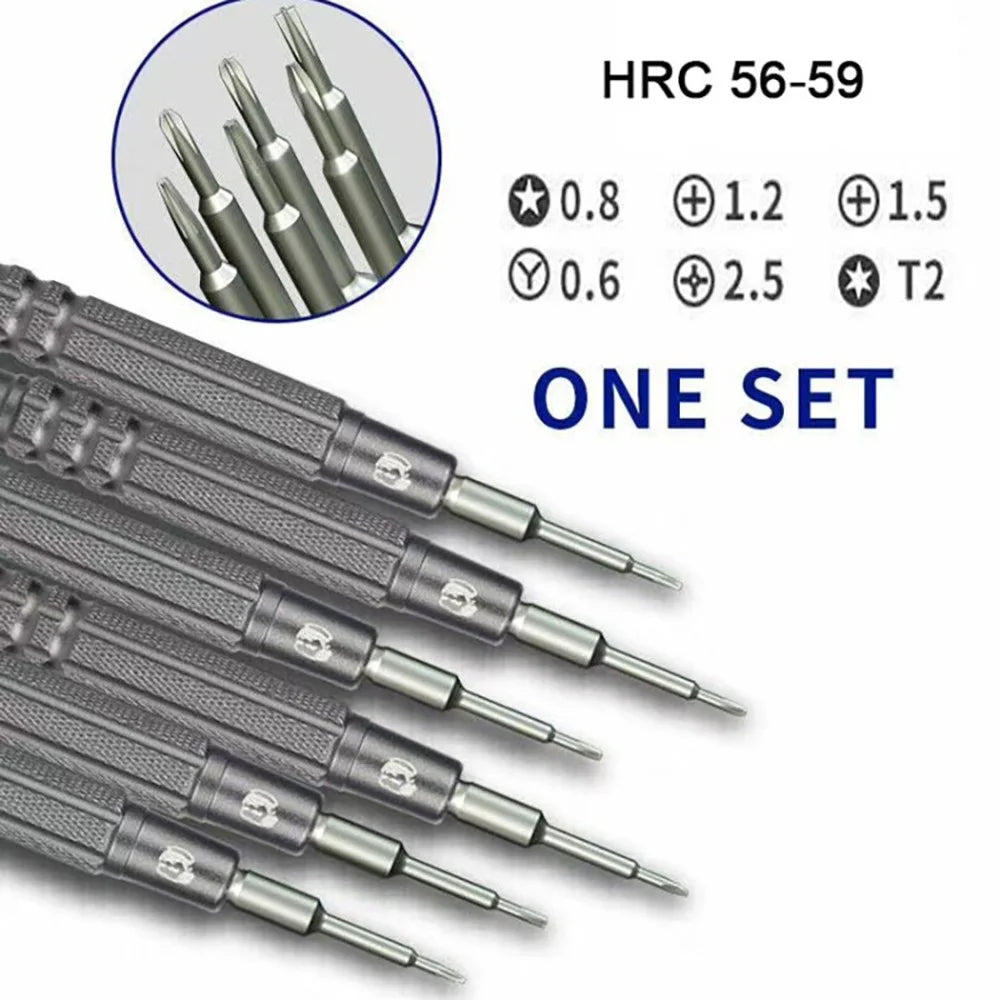 MECHANIC Mini Screwdriver for Watch / Glasses / Phone Repair Precision Tool with Magnetic Tips, Rotating Bearing - 5-Point 0.8 - 4