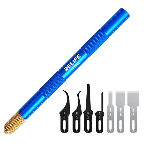 RELIFE TK5 8 in 1 Blade Set Multifunctional Tool for Mobile Motherboard IC / CPU Repair Glue Removal and Precision Prying - 1