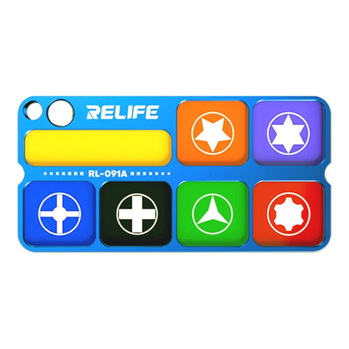 RELIFE RL-091A Magnetic Screws Storage Tray Aluminum Alloy 7-Compartment Organizer for Phone Repair - 1