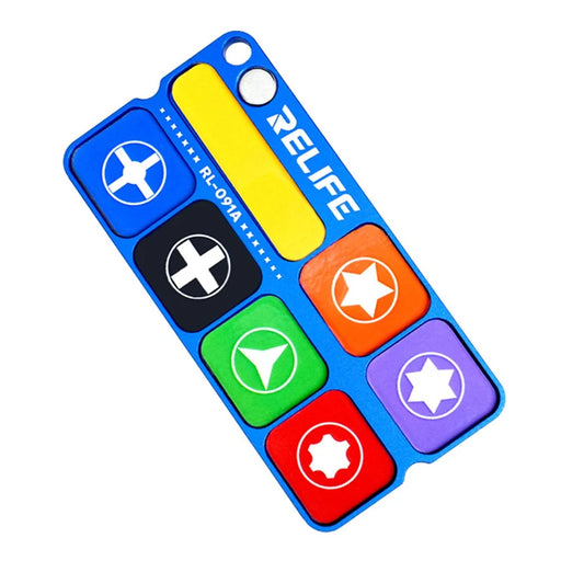 RELIFE RL-091A Magnetic Screws Storage Tray Aluminum Alloy 7-Compartment Organizer for Phone Repair - 2