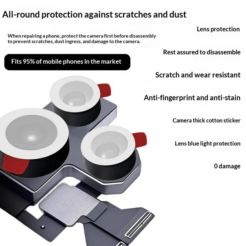 WYLIE 70Pcs 3D Camera Protection Sponge Stickers Phone Camera Repair Protective Rings - 3