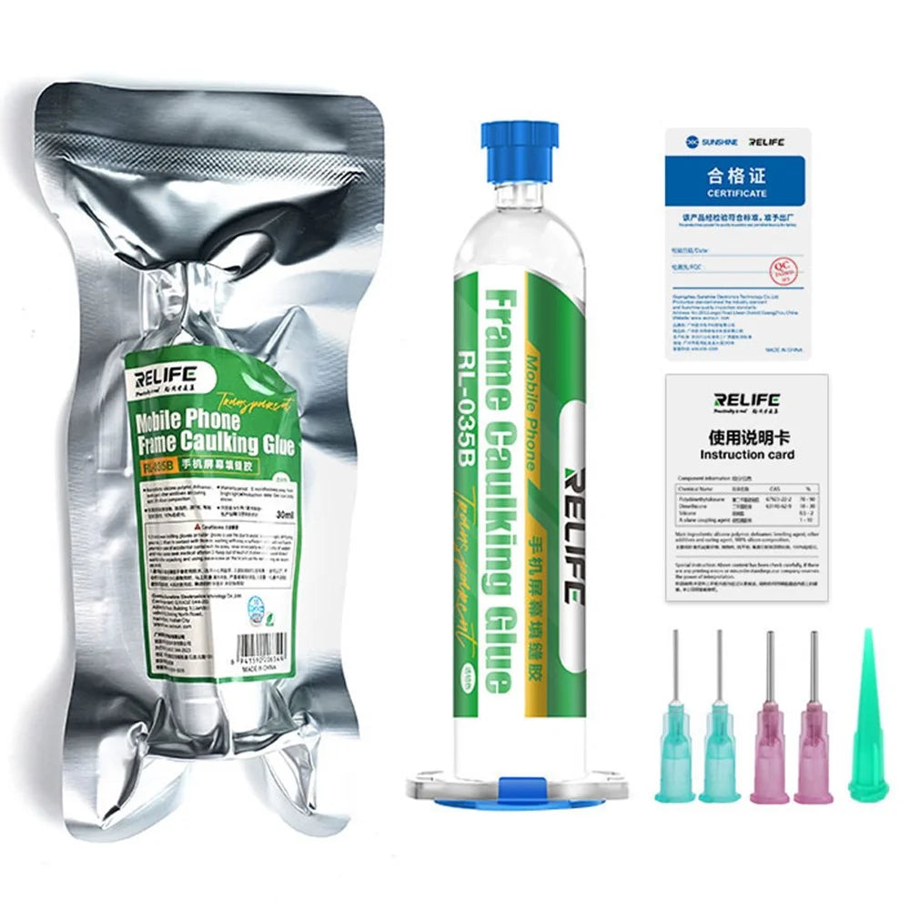 RELIFE RL-035B 30ml Screen Gap Filler for Curved Screen Phones  Non-Corrosive Elastic Waterproof Seal Glue - Transparent - 3
