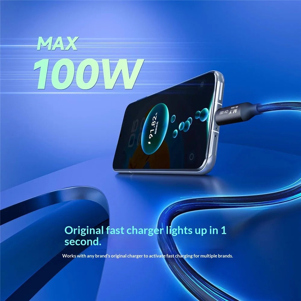 MR.YANG CH-100 USB-C to USB-C Cable 100W Fast Charging Protocol Converter for Home  /  Car Use - 3