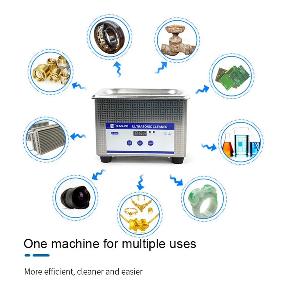 SUNSHINE SS-6508T Ultrasonic Cleaner 50W High Power Industrial Shock Head Portable Cleaning Machine - EU Plug - 3