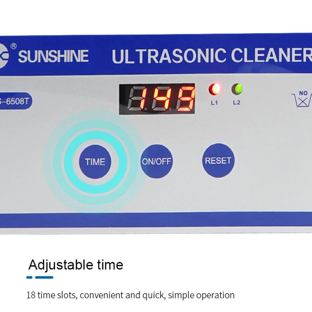 SUNSHINE SS-6508T Ultrasonic Cleaner 50W High Power Industrial Shock Head Portable Cleaning Machine - EU Plug - 4