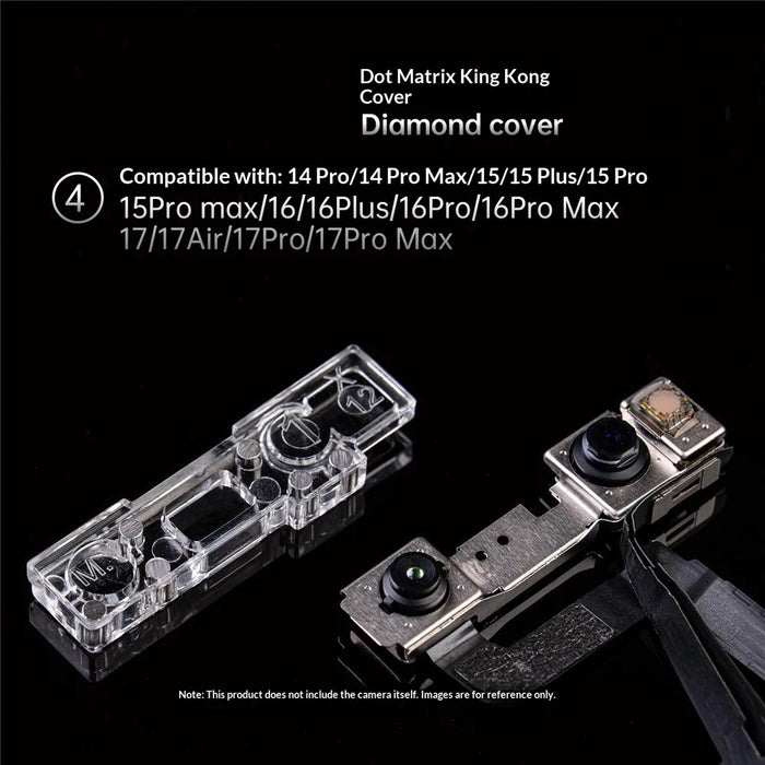 MY 1 Set For iPhone 17 Series Front Camera Protector Dot Matrix Anti Dust Camera Diamond Cover - 4