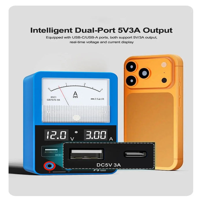 SUNSHINE P5 Mini Smart Power Supply Dual Display Intelligent Screen Dual Port 5V3A Output - EU Plug - 6