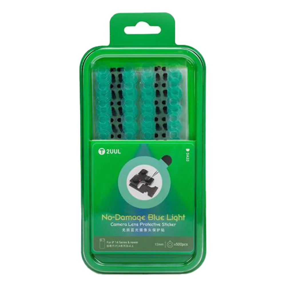 2UUL DA33 500Pcs / Box No-Damage Blue Light Film Camera Lens Protective Sticker - 1
