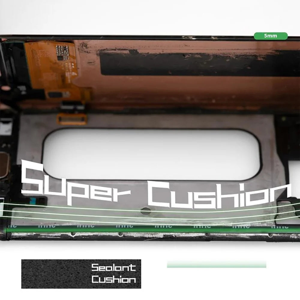 2UUL CS02 5 Rolls 5mm Cushion Seal Tape for Screen Frame Back Cover Double Sided Adhesive Tape - 4