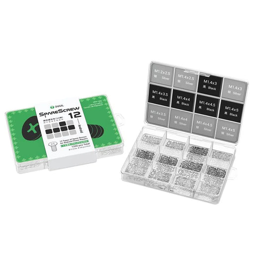2UUL SC12 1200Pcs Spare Screw 12 Types Phillips Screws for Android Phone Repairs - 1