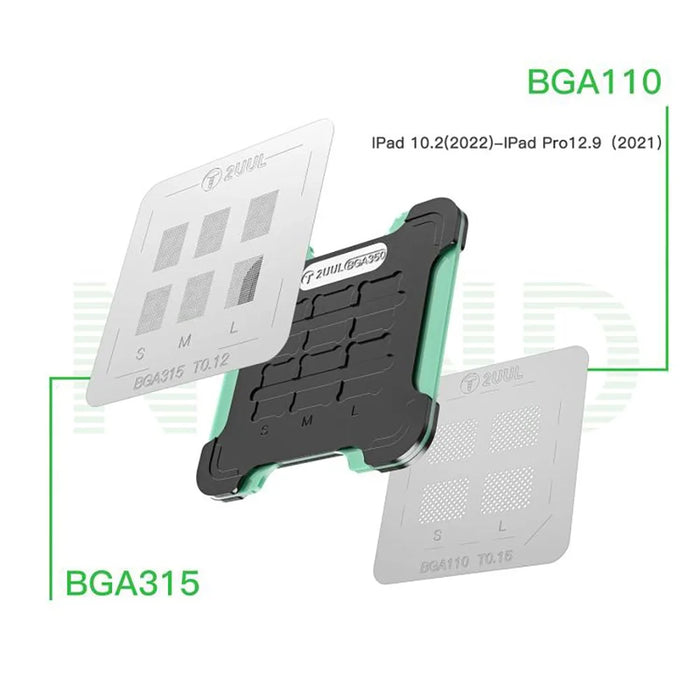 2UUL BH16 NAND Reballing Station Magnetic Double-Sided Soldering Platform Kit for Smartphone / Tablet Repair - 5