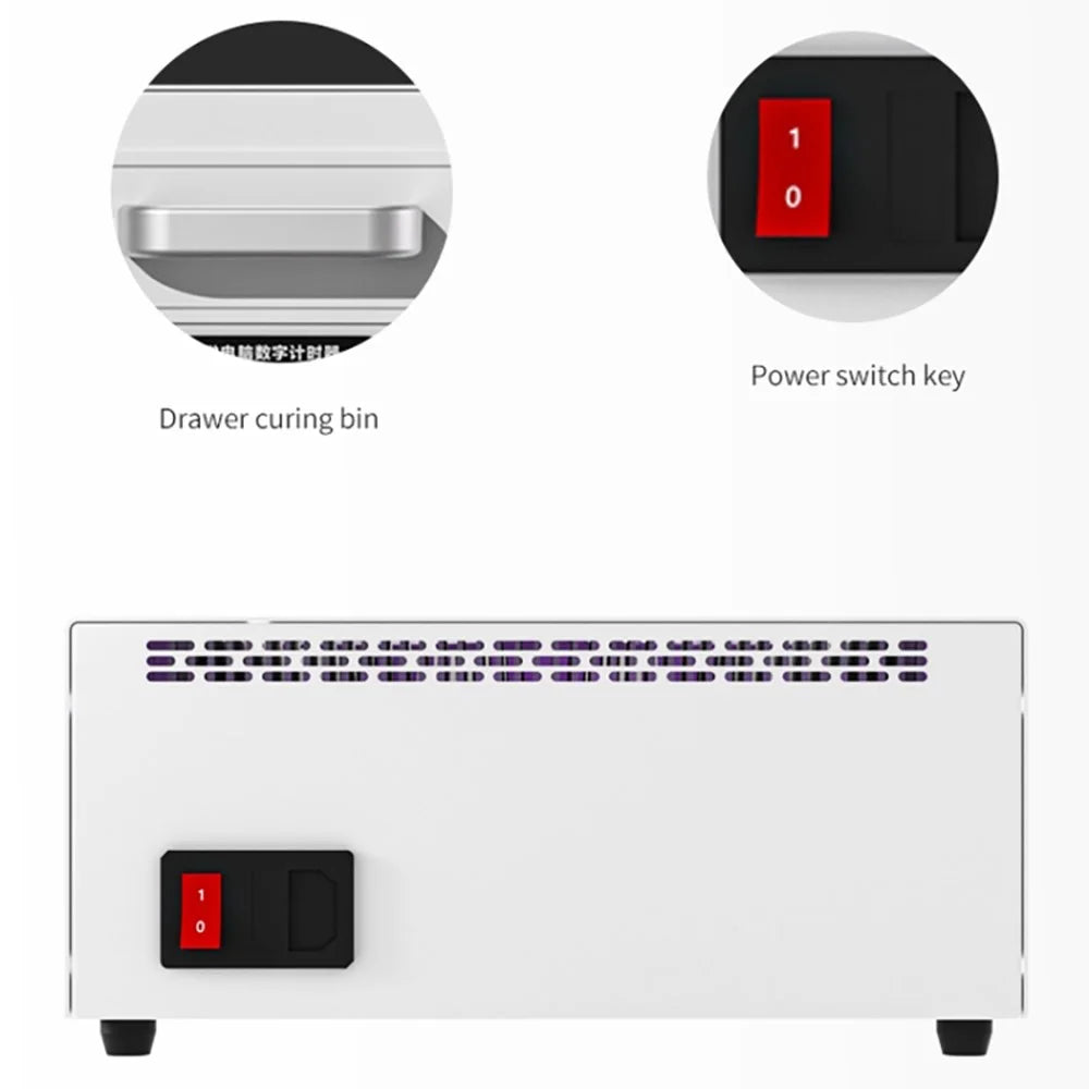 TBK605 100W UV Curing Box Ultraviolet Light Curing Station for Phone Screen Repair - EU Plug - 5