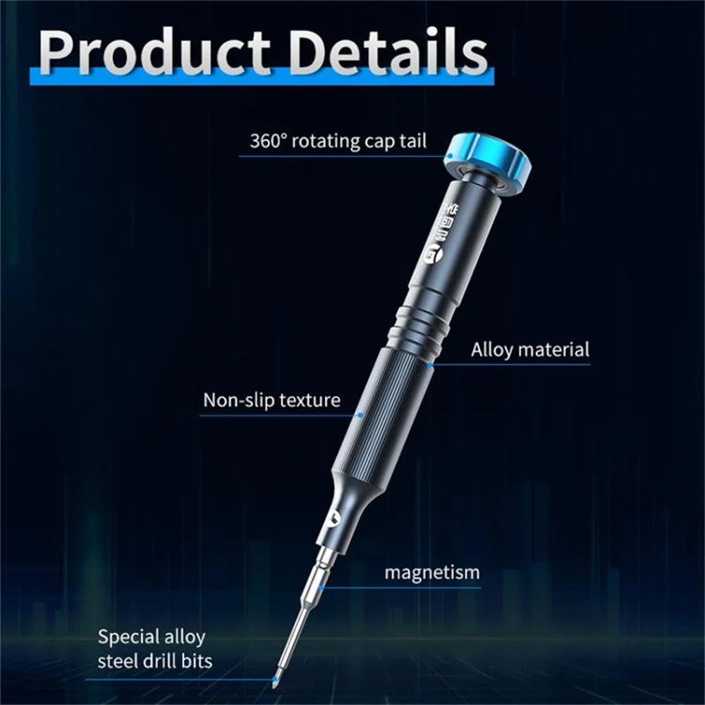 JITONGXUE JT-87 S2 Steel Non Slip Precision Screwdriver for Electronics Repair - Medium Plate 2.5 - 5