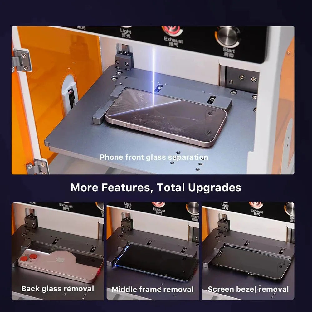 REFOX RK10 5W Cold Light UV Laser Machine Mobile Phone Screen Separator Back Glass Removal Tool - EU Plug - 3