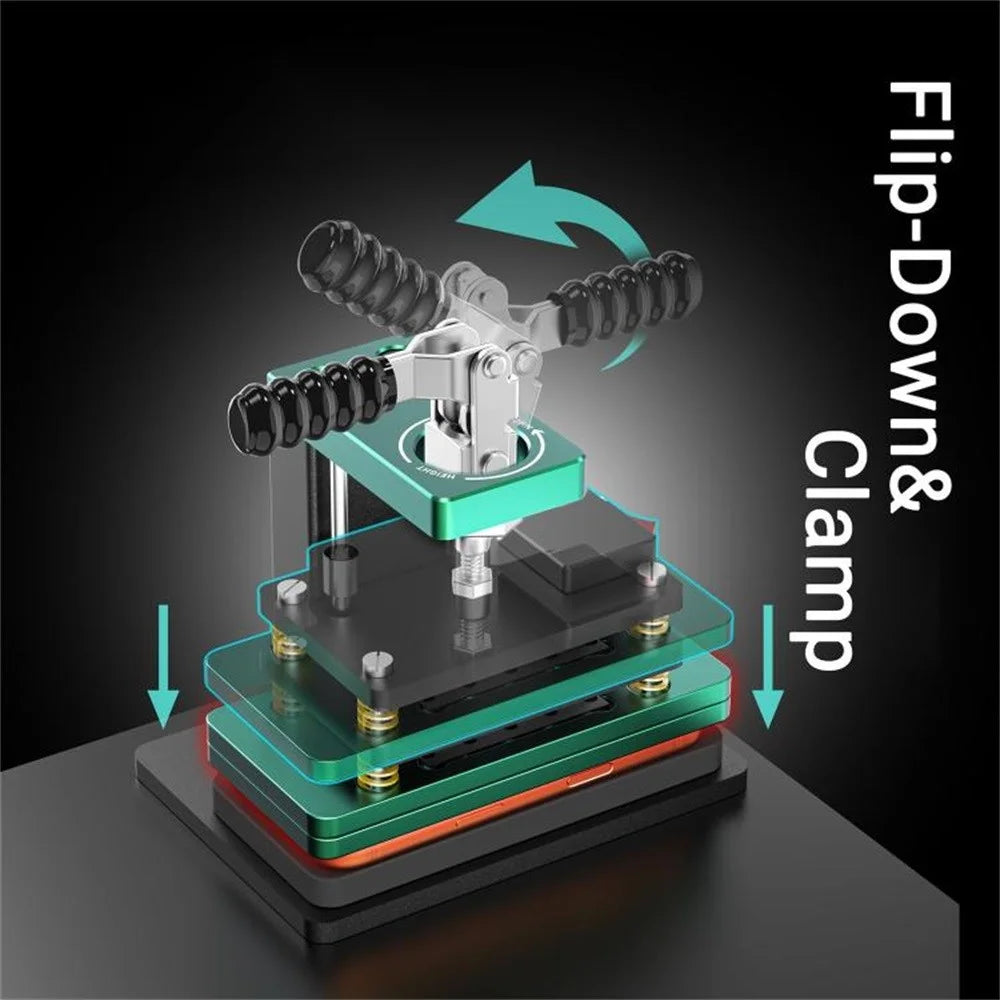 2UUL DA07 Mini Heating Press Station For iPhone Screen  /  Back Cover  /  Frame Repair Hot Pressing - EU Plug - 2
