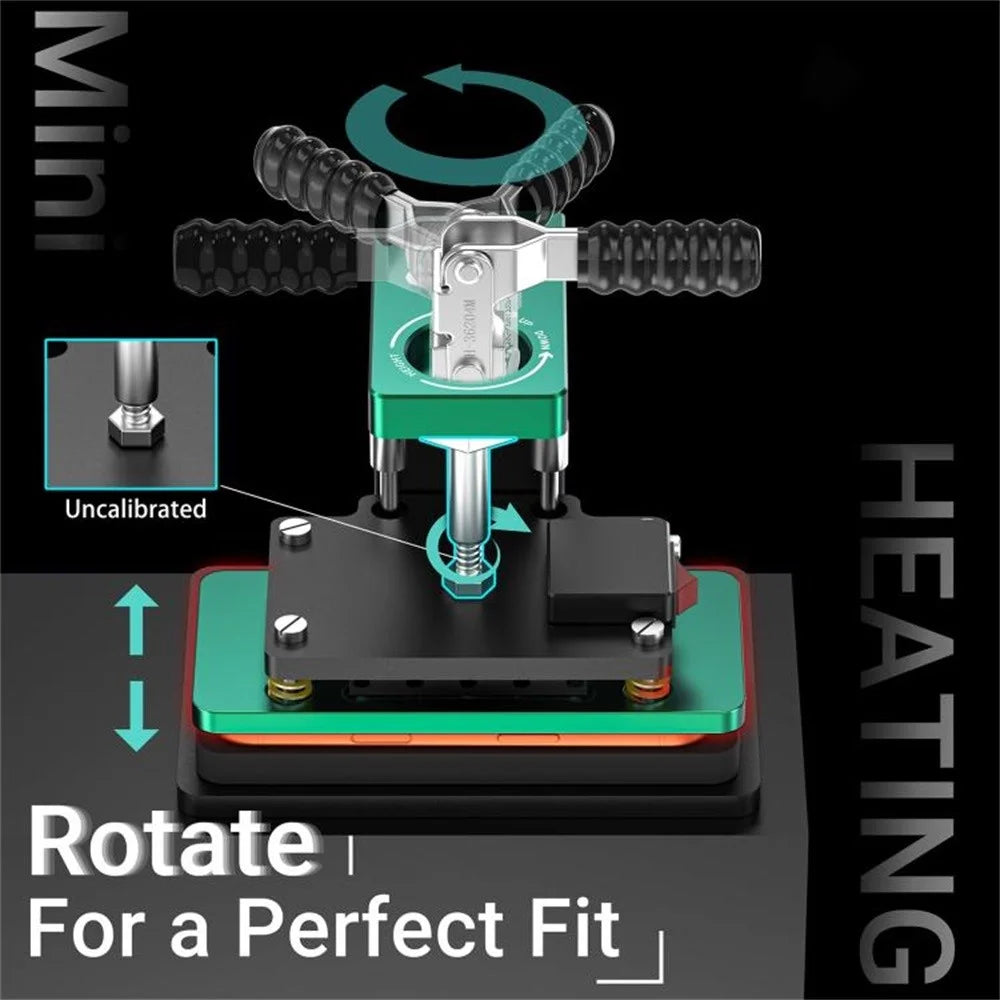 2UUL DA07 Mini Heating Press Station For iPhone Screen  /  Back Cover  /  Frame Repair Hot Pressing - EU Plug - 3