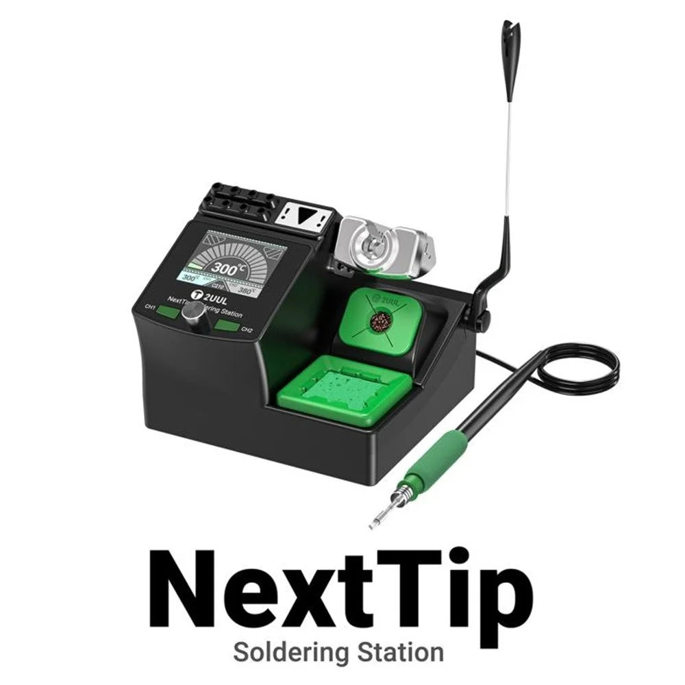 2UUL NT210 NextTip 80W Soldering Station Compatible with C115  /  C210  /  C245 Handles Quick Heating HD Display - EU Plug - 2