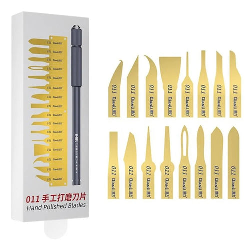 QIANLI 011 16-in-1 Multi-Function Adhesive Removal Tool Set Ultra Thin Blades For Electronics Repair - 1