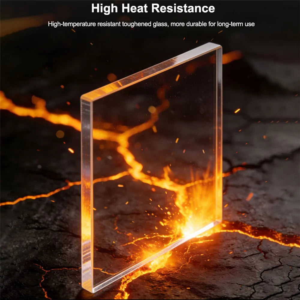 SUNSHINE 5 PCS Soldering Stencil High Temperature Resistant Anti-Explosion Anti-Splash Glass Pad - Transparent - 4
