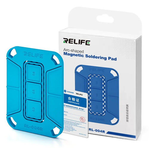 RELIFE RL-004R Curved Magnetic Soldering Pad Soft Heat Resistant For CPU Chips  /  Hard Drive IC Soldering - Blue - 1