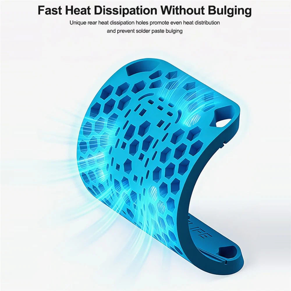 RELIFE RL-004R Curved Magnetic Soldering Pad Soft Heat Resistant For CPU Chips  /  Hard Drive IC Soldering - Blue - 4