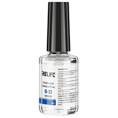 RELIFE G-22 18ml Double Sided Adhesive Primer with Brush For Phone Middle Frame Bonding - Black - 1
