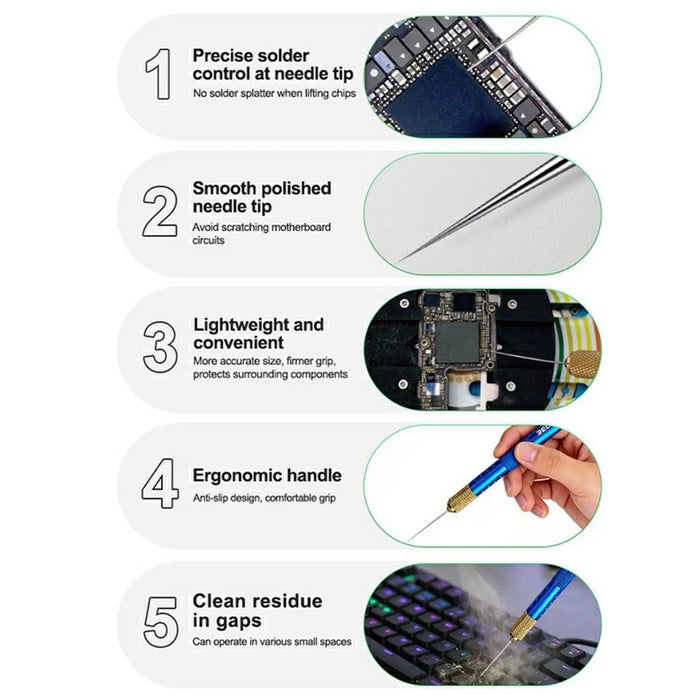 RELIFE TX3 Precision Chip Curling Prying Needle Kit for Electronic Repair - 3