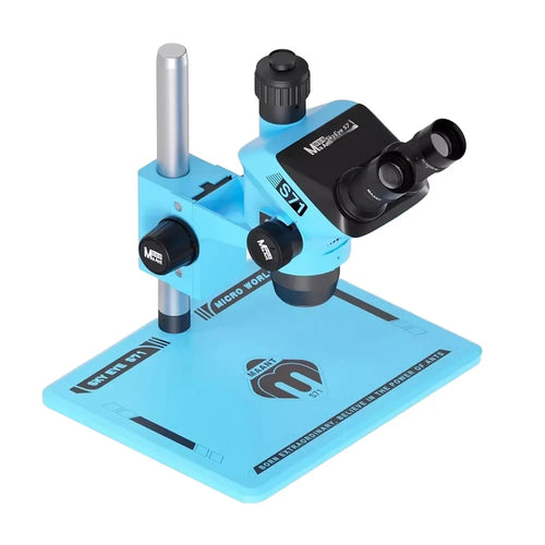 MAANT SkyEye S71 Trinocular Microscope 6.5-52X Continuous Zoom High Definition For PCB Repair  /  Phone Maintenance - Blue - 1