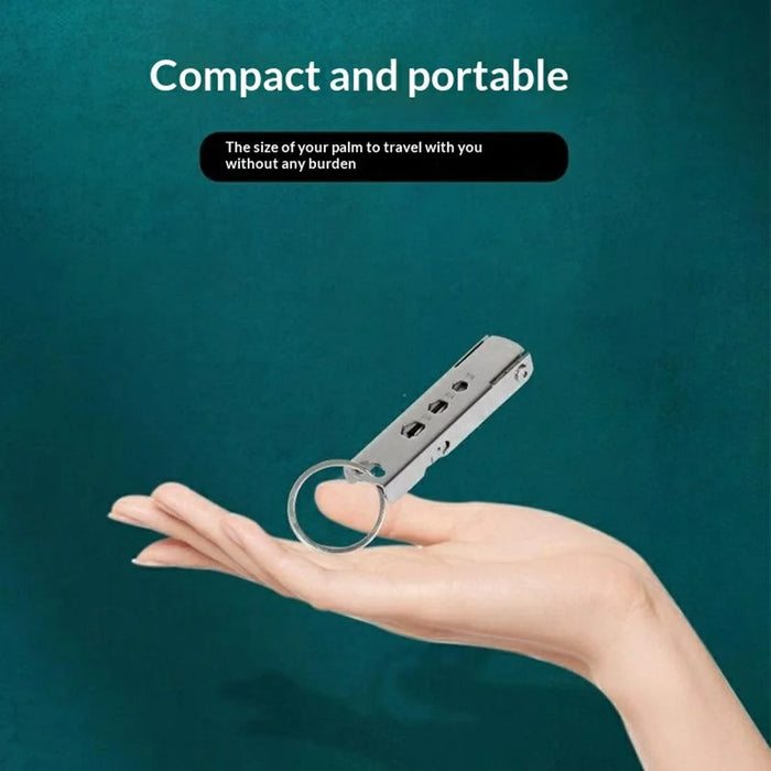 7 in 1 Stainless Steel Multi-Function Tool SIM Card Ejector Screwdriver Bottle Opener Nail File Set - 4