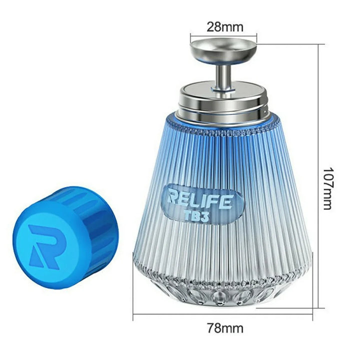 RELIFE TB3 Copper Core Pump Solvent Bottle 150ml Press Dispense Storage Device For PCB Cleaner Alcohol - Blue - 7