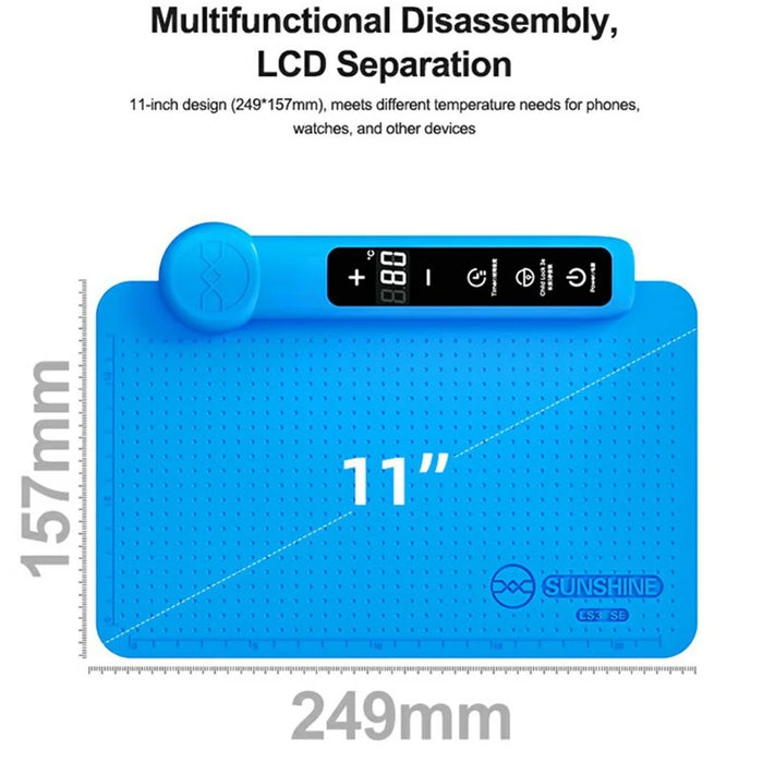 SUNSHINE LS3 SE 11 Inch LCD Screen Separator Heating Pad for Phone Tablet LCD Separation - EU Plug - 5