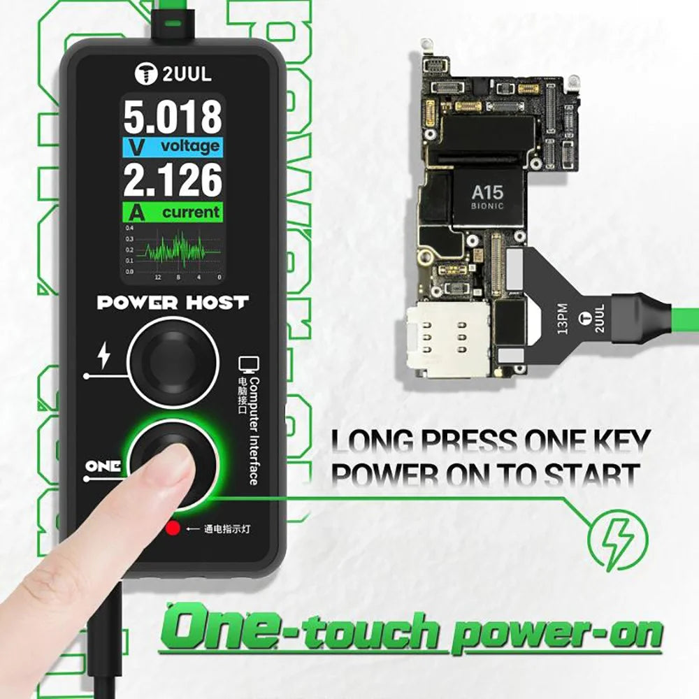 2UUL PW15 Digital Display Power Host Ampere Voltage Meter for Electronic Device Repair - 3