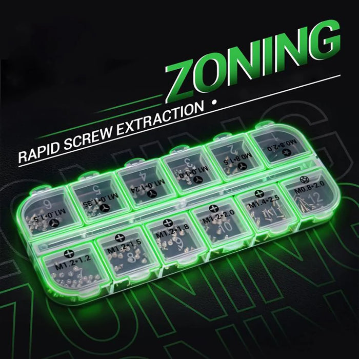 2UUL SC22 SpareScrew12 330Pcs Screw Set 12 Types Phillips Pentalobe Y-Type Screw for iPhone Series - 3