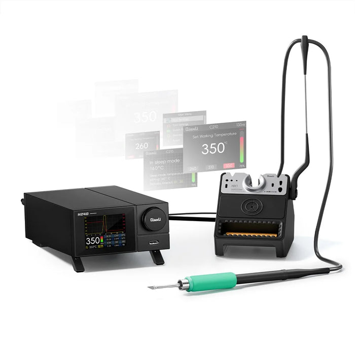 QIANLI H240 Smart Soldering Station for Electronic Repair Rapid Heating Soldering Iron with Precise PID Temperature Control - EU Plug - 1
