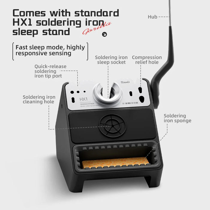 QIANLI H240 Smart Soldering Station for Electronic Repair Rapid Heating Soldering Iron with Precise PID Temperature Control - EU Plug - 7
