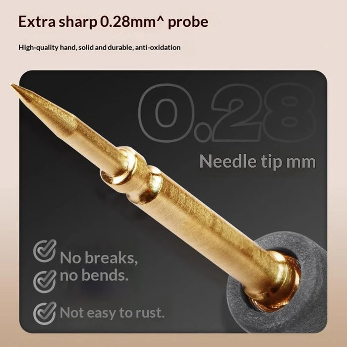 YCS Multimeter Test Leads Kit, 0.28mm Ultra Sharp Needle Tip Replaceable Probes - 2