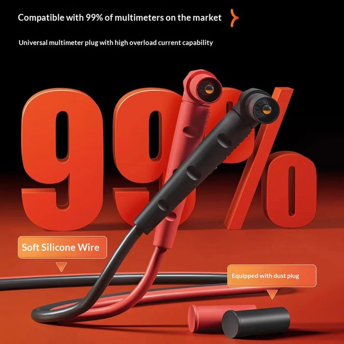 YCS Multimeter Test Leads Kit, 0.28mm Ultra Sharp Needle Tip Replaceable Probes - 3