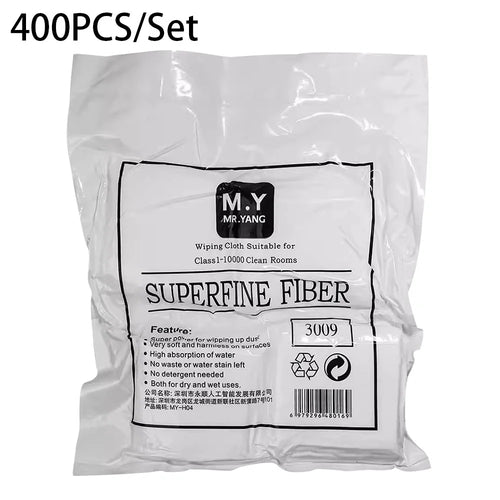 MY 400Pcs Lint Free Cleaning Cloth Superfine Fiber Dust Free Wipes for Electronics Repair - 1