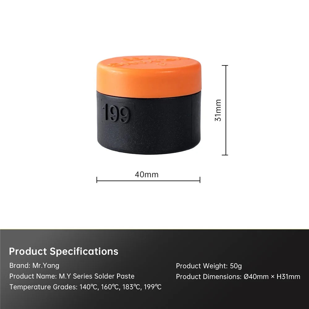 MR. YANG Solder Paste Welding Grease No Clean Fast Wetting for Mobile Phone Electronics Repair - 199℃ - 6