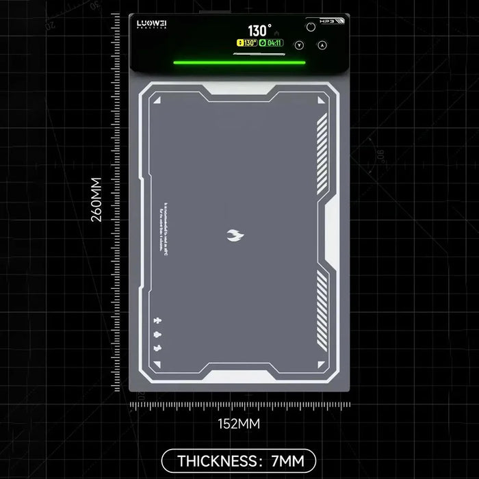 LUOWEI HP3 12 Inch Screen Heating Pad Fast Heating Temperature Control Mat for Phone Tablet Repair - EU Plug - 6