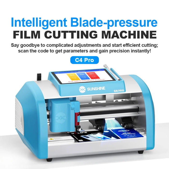 SUNSHINE C4 Pro Intelligent Blade Pressure Film Cutting Machine for 7H / 9H Screen Protectors - EU Plug - 2