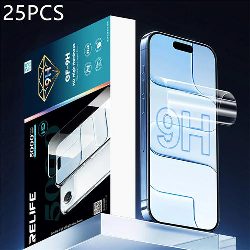 RELIFE GF-9H 25Pcs 9H Hardness Screen Protector Full Cover PET Hydrogel Film (Work with SUNSHINE C4 Pro / C4 Pro Max) - Transparent - 1
