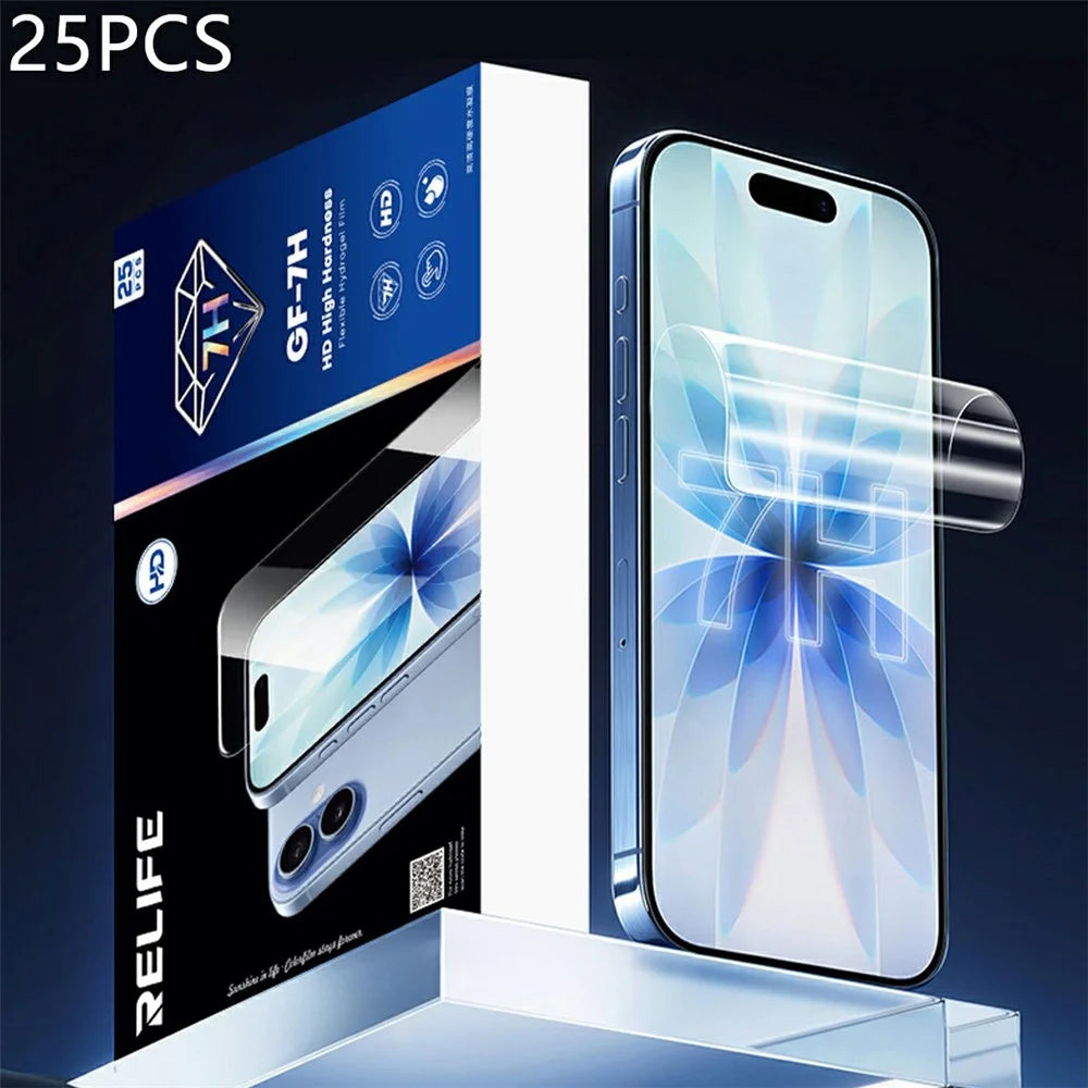 RELIFE GF-7H 25Pcs 7H Hardness Full Screen Protector HD Clear PET Hydrogel Film (Work with SUNSHINE C4 Pro / C4 Pro Max) - Transparent - 1